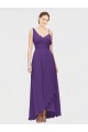 Online One Shoulder High Low Chiffon Bridesmaid Dress with Wrap Waist UK