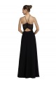 Online Lace Halter Neckline Chiffon A-Line Bridesmaid Dress with Sheer Back UK