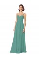 Online Spaghetti Straps Sweetheart A-Line Chiffon Bridesmaid Dress UK