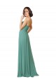 Online Spaghetti Straps Sweetheart A-Line Chiffon Bridesmaid Dress UK