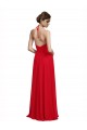 Online V-Neck Spaghetti Halter Strap Chiffon Bridesmaid Dress UK