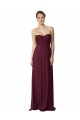 Online Floor Length Chiffon Bridesmaid Dress with Sweetheart Neckline UK
