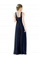 Online High V-Neck Floor Length Chiffon Bridesmaid Dress UK