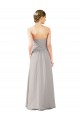 Online Twisted Strapless Sweetheart Neckline Long Chiffon Bridesmaid Dress UK