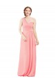 Online One Shoulder Sweetheart Neckline Long Chiffon Bridesmaid Dress UK