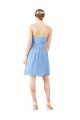 Online Short Knee Length Chiffon Cocktail Bridesmaid Dress with Twisted Strapless Sweetheart Neckline UK