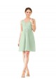 Online v-Neckline Short Knee Length Chiffon Cocktail Bridesmaid Dress UK