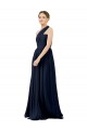Online Draped One Shoulder Strapless Chiffon Bridesmaid Dress UK