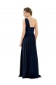 Online Draped One Shoulder Strapless Chiffon Bridesmaid Dress UK