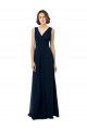 Online Chiffon Sleeveless Bridesmaid Dress with V Front and Back UK
