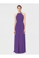 Online Long Chiffon Spaghetti Strap Halter Bridesmaid Dress UK