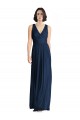 Online Cut Out Back Long Chiffon V-Neck Bridesmaid Dress UK