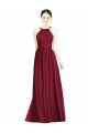 Online Halter Neck Open Back Draped Chiffon Bridesmaid Dress UK