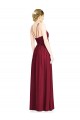 Online Halter Neck Open Back Draped Chiffon Bridesmaid Dress UK