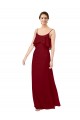 Online Scoop Neck Chiffon Bridesmaid Dress with Spaghetti Straps and Low Back UK