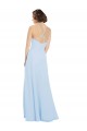 Online Floor Length Chiffon Bridesmaids Dress with Front Keyhole Neckline UK