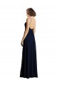 Online Simple Chiffon Bridesmaid Dress with Deep V-Neckline UK