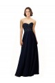 Online Long Chiffon Sweetheart Neckline Bridesmaid Dress with Beading UK