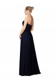 Online Long Chiffon Sweetheart Neckline Bridesmaid Dress with Beading UK