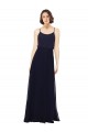Online Chiffon Bridesmaids Dress with Scoop Neckline UK