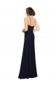 Online Chiffon Bridesmaids Dress with Scoop Neckline UK