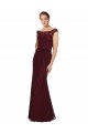 Online Lace Bridesmaids Dress with Matching Satin Tie Sash UK