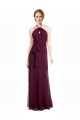 Online Full Length Chiffon Bridesmaid Dress with Halter Top UK