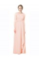 Online Full Length Chiffon Bridesmaid Dress with V-Front and Back UK