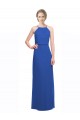 Online Long Chiffon Spaghetti Strap Bridesmaid Dress with Blouson Top UK
