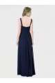 Online Long Chiffon Bridesmaid Dress with Sweetheart Neckline and Shoulder Straps UK