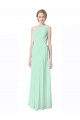 Online One Shoulder Chiffon Bridesmaid Dress with Asymmetrical Ruched Bodice UK