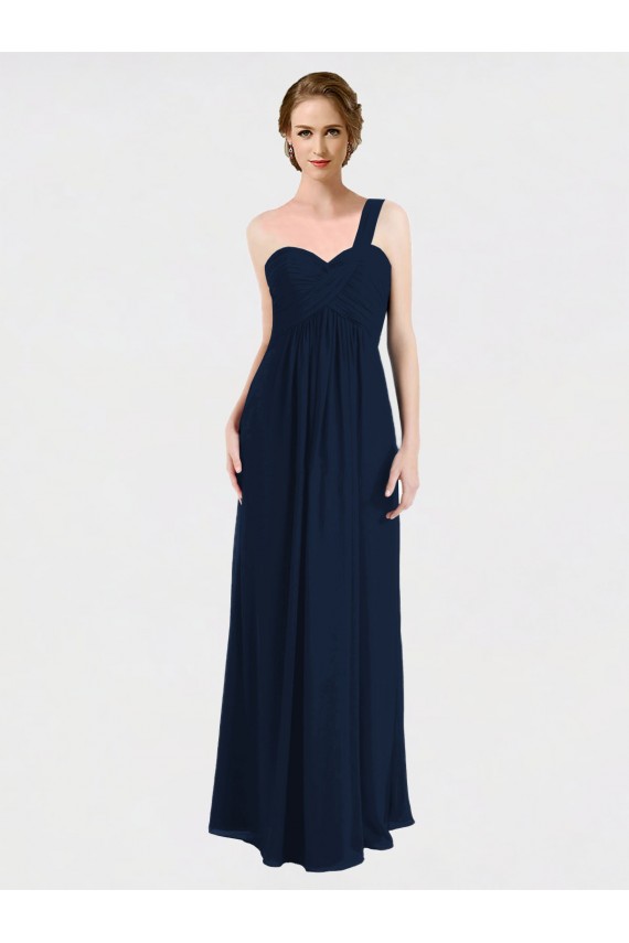 Online Full Length Long Chiffon Bridesmaid Gown with Sweetheart Neckline UK