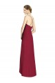 Online Draped V-Neck High Low Chiffon Bridesmaid Dress UK