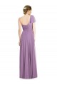 Online Flutter Sleeves One Shoulder Long Chiffon Bridesmaid Dress UK