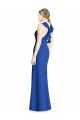 Online Criss Cross Low Back Halter Chiffon Bridesmaid Dress UK