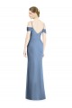 Online Draped Cold Shoulder Sweetheart Long Chiffon Formal Bridesmaid Dress UK