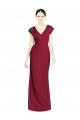 Online V-Neck V-Back Long Chiffon Bridesmaid Dress UK