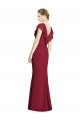 Online V-Neck V-Back Long Chiffon Bridesmaid Dress UK