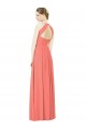 Online Open Back Shirred Halter Chiffon Bridesmaid Dress UK