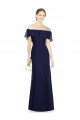 Online Off the Shoulder Full-Length Trumpet Chiffon Bridesmaid Dress UK