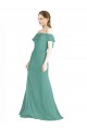 Online Off the Shoulder Bohemian Chiffon Bridesmaid Dress UK