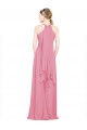 Online Halter Neck Keyhole A-Line Chiffon Bridesmaid Dress UK