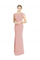 Online Chiffon Cap Sleeves Long Bridesmaid Dress with Keyhole UK