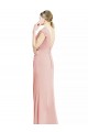 Online Chiffon Cap Sleeves Long Bridesmaid Dress with Keyhole UK