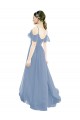 Online Pleated One Shoulder A-Line Chiffon Bridesmaid Dress UK