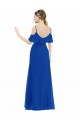 Online High Low Boho Bridesmaid Dress with Cold Shoulder Sleeves UK