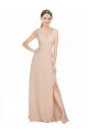 Online Chiffon Bridesmaids Dress with Matching Chiffon Tie Sash UK