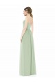 Online Strapless Draped Bodice Maxi Bridesmaid Dress with Front Slits UK