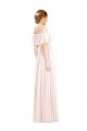 Online Off the Shoulder Long Bridesmaid Dress With Ruffle Overlay UK