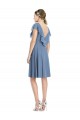 Online Cocktail Length V-Neck V-Back Short Chiffon Bridesmaid Dress UK